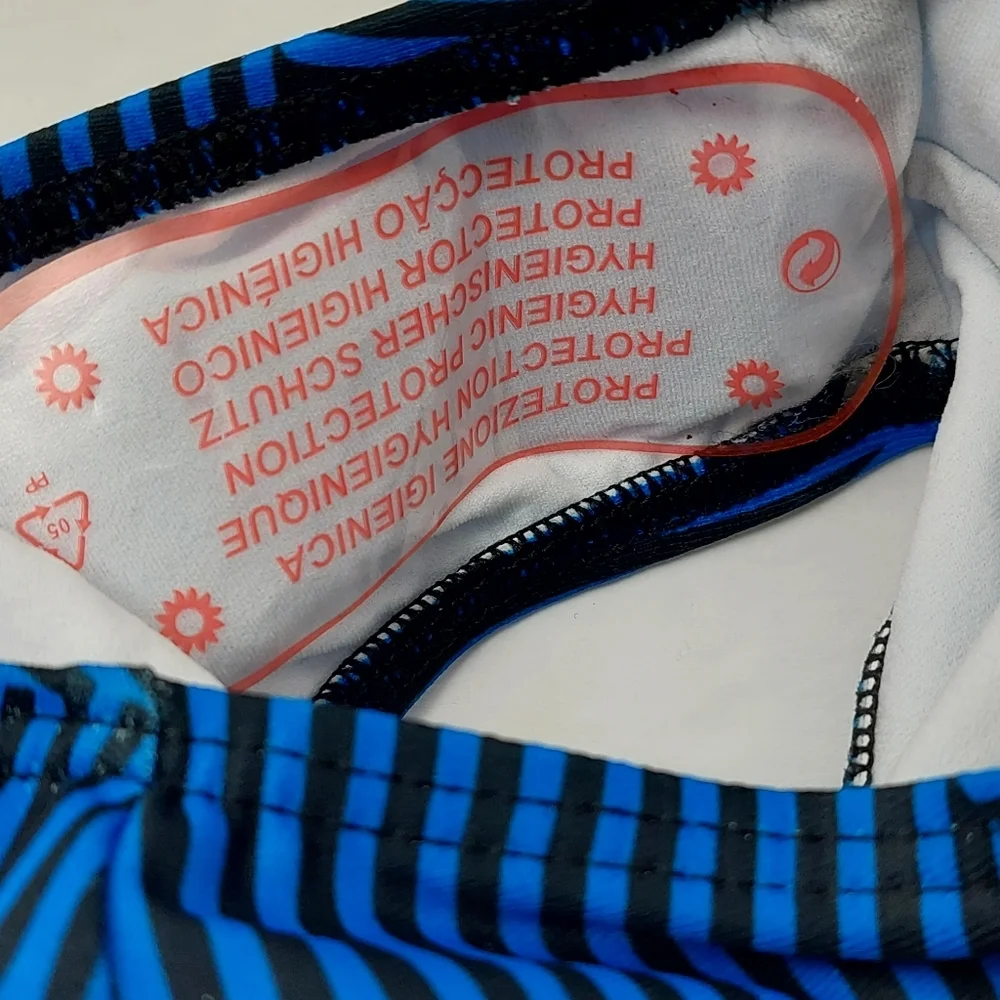 FINIS Training Swimwear Girls Size 22 Small Youth Blue Black Aquatuff Maze